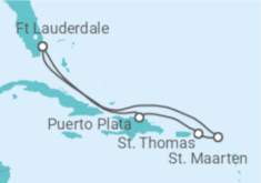 Reiseroute der Kreuzfahrt  Amerikanische Jungferninseln, Sint Maarten - Celebrity Cruises