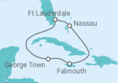 Reiseroute der Kreuzfahrt  Bahamas, Kaimaninseln - Celebrity Cruises