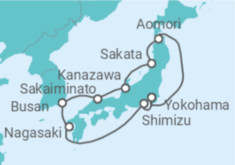 Reiseroute der Kreuzfahrt  Sea of Japan - Princess Cruises