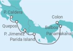 Reiseroute der Kreuzfahrt  Panama - WindStar Cruises