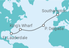 Reiseroute der Kreuzfahrt  Portugal, Bermudas - Celebrity Cruises