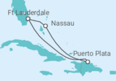Reiseroute der Kreuzfahrt  Bahamas - Celebrity Cruises
