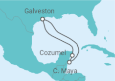 Reiseroute der Kreuzfahrt  USA - Disney Cruise Line