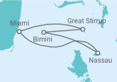 Reiseroute der Kreuzfahrt  Bahamas - NCL Norwegian Cruise Line