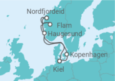 Reiseroute der Kreuzfahrt  Norwegen, Deutschland - MSC Cruises