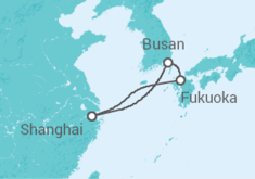 Reiseroute der Kreuzfahrt  Südkorea, Japan - Royal Caribbean