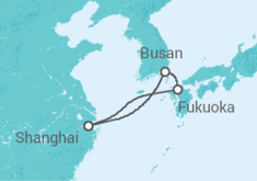 Reiseroute der Kreuzfahrt  Japan, Südkorea - Royal Caribbean