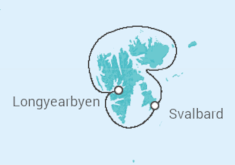 Reiseroute der Kreuzfahrt  Longyearbyen, Svalbard - Silver Endeavour - Silversea