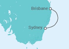 Reiseroute der Kreuzfahrt  Australien - Disney Cruise Line