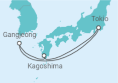 Reiseroute der Kreuzfahrt  Japan Alles Inklusive - MSC Cruises