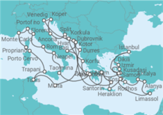 Reiseroute der Kreuzfahrt  Weltreise - Oceania Cruises