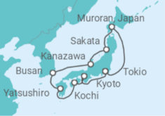 Reiseroute der Kreuzfahrt  Japan, Südkorea Alles Inklusive - MSC Cruises