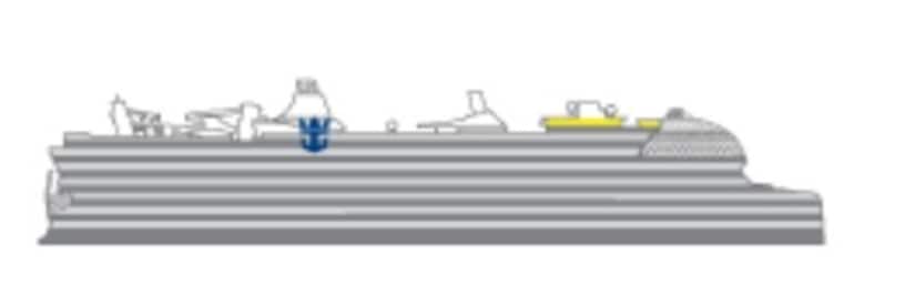 Profil der Decks des Hero of the Seas