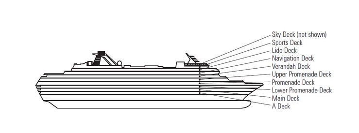 Profil der Decks des Maasdam