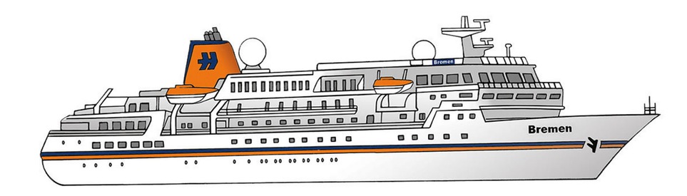 Profil der Decks des MS BREMEN