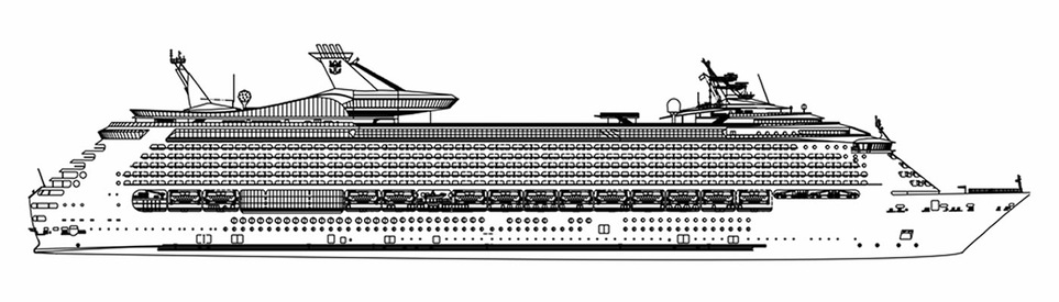 Profil der Decks des Voyager of the Seas