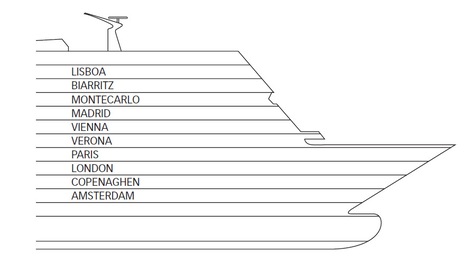 Profil der Decks des Costa neoRomantica