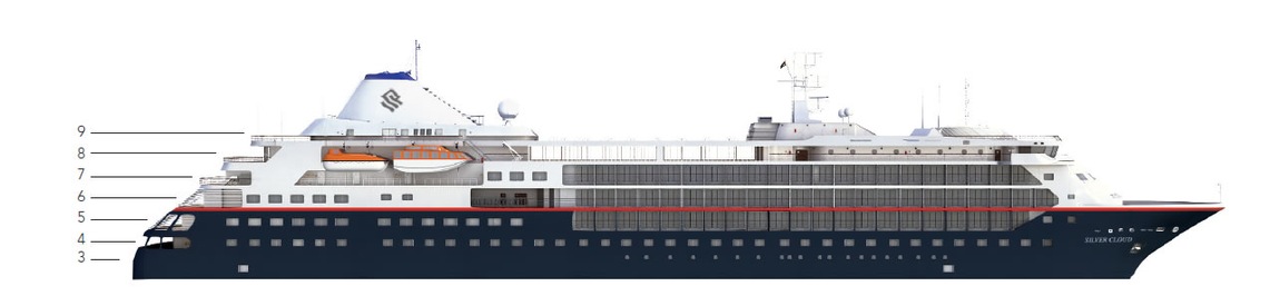 Profil der Decks des Silver Cloud
