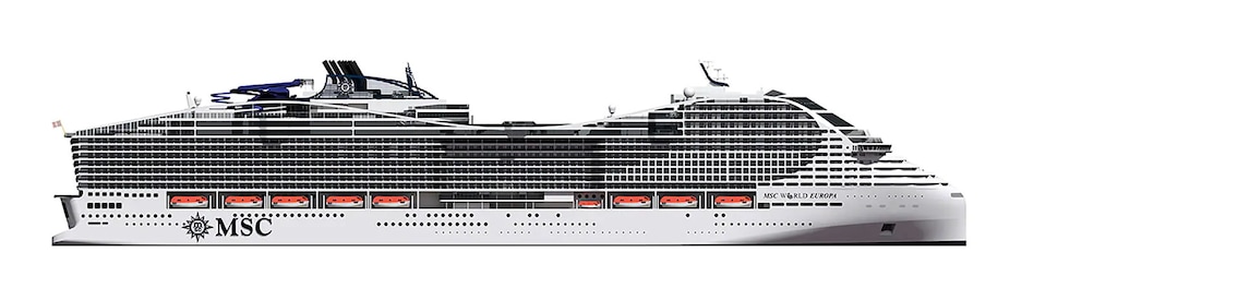 Profil der Decks des MSC World Europa
