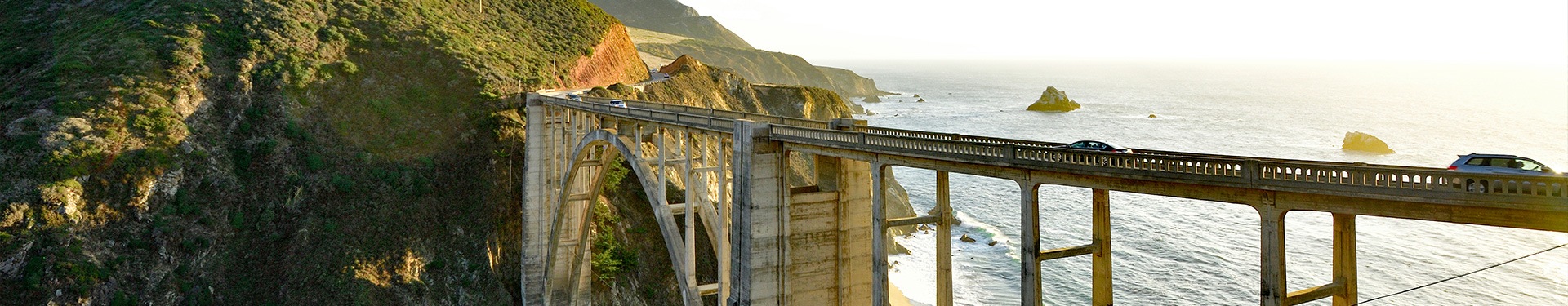 Route der Küste Kaliforniens, von Los Angeles nach San Francisco