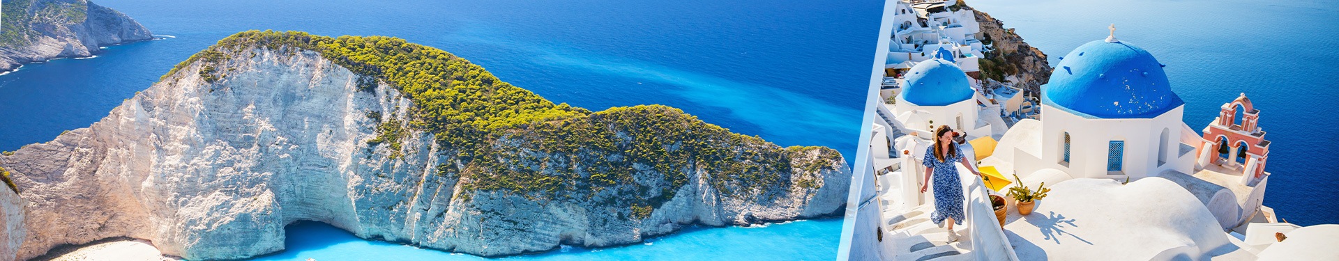 Santorini, Kefalonia und Zakynthos mit dem Flugzeug