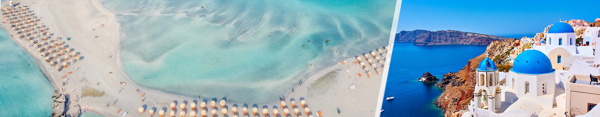 Kreta und Santorini mit dem Flugzeug