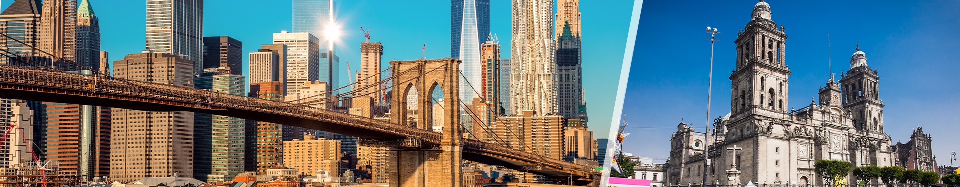 Nueva York und Mexiko Stadt