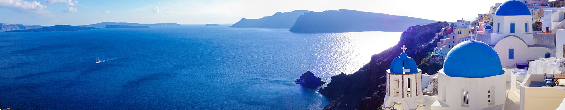 Athen, Mykonos und Santorini mit dem Flugzeug, mit Transfers und Mietwagen
