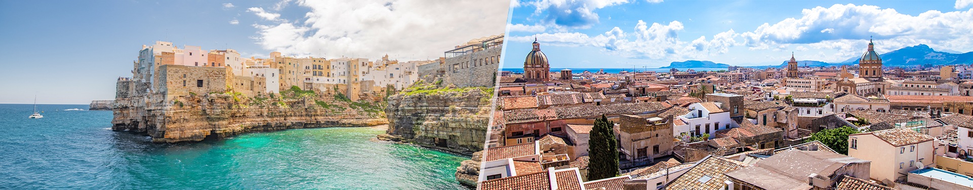 Bari und Palermo mit dem Flugzeug