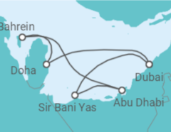 Reiseroute der Kreuzfahrt  Katar, Vereinigte Arabische Emirate Alles Inklusive - MSC Cruises