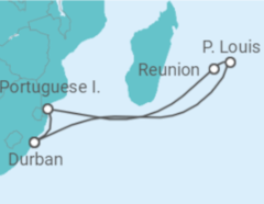 Reiseroute der Kreuzfahrt  Mauritius - MSC Cruises