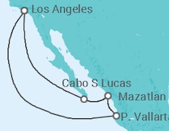 Reiseroute der Kreuzfahrt  7 Day Mexican Riviera Itinerary - Carnival Cruise Line