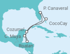 Reiseroute der Kreuzfahrt  Mexiko, Honduras - Royal Caribbean
