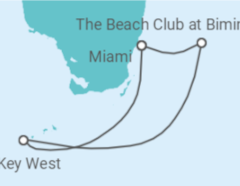 Reiseroute der Kreuzfahrt  Sundowner & Beachclub - Virgin Voyages