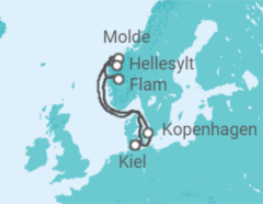 Reiseroute der Kreuzfahrt  Dänemark, Norwegen All-Inclusive Easy - MSC Cruises