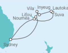 Reiseroute der Kreuzfahrt  Nauru, Fidschi Inseln, Vanuatu - Celebrity Cruises