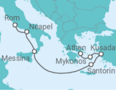 Reiseroute der Kreuzfahrt  Italien, Griechenland, Türkei - Royal Caribbean