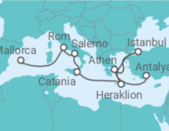 Reiseroute der Kreuzfahrt  7 Nächte - Westliches Mittelmeer mit Cádiz - Mein Schiff