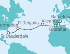 Reiseroute der Kreuzfahrt  Spanien, Portugal, Bermudas - Celebrity Cruises