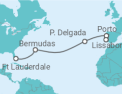 Reiseroute der Kreuzfahrt  Bermudas, Portugal - Celebrity Cruises