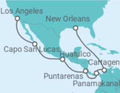 Reiseroute der Kreuzfahrt  Mexiko, Costa Rica, Panama, Kolumbien - Royal Caribbean