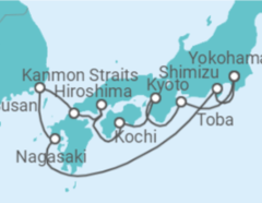 Reiseroute der Kreuzfahrt  Japan Explorer - Princess Cruises