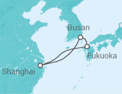 Reiseroute der Kreuzfahrt  Japan, Südkorea - Royal Caribbean