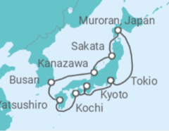 Reiseroute der Kreuzfahrt  Japan & Südkorea All Inclusive mit Tokio - MSC Cruises