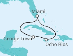 Reiseroute der Kreuzfahrt  WESTERN CARIBBEAN CRUISE - Carnival Cruise Line