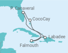 Reiseroute der Kreuzfahrt  Jamaika - Royal Caribbean