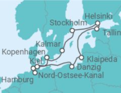 Reiseroute der Kreuzfahrt  Ostsee – zwischen Tradition und Moderne - Hapag-Lloyd Cruises