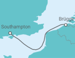 Reiseroute der Kreuzfahrt  Belgien - Cunard