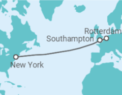 Reiseroute der Kreuzfahrt  Vereinigtes Königreich, Niederlande - Cunard