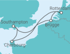 Reiseroute der Kreuzfahrt  Belgien, Niederlande, Frankreich Alles Inklusive - MSC Cruceros